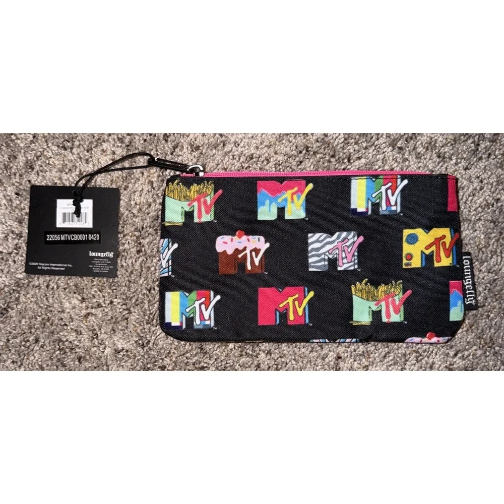 Loungefly MTV Zip Pouch Cosmetic/Coin Bag/Case New!
